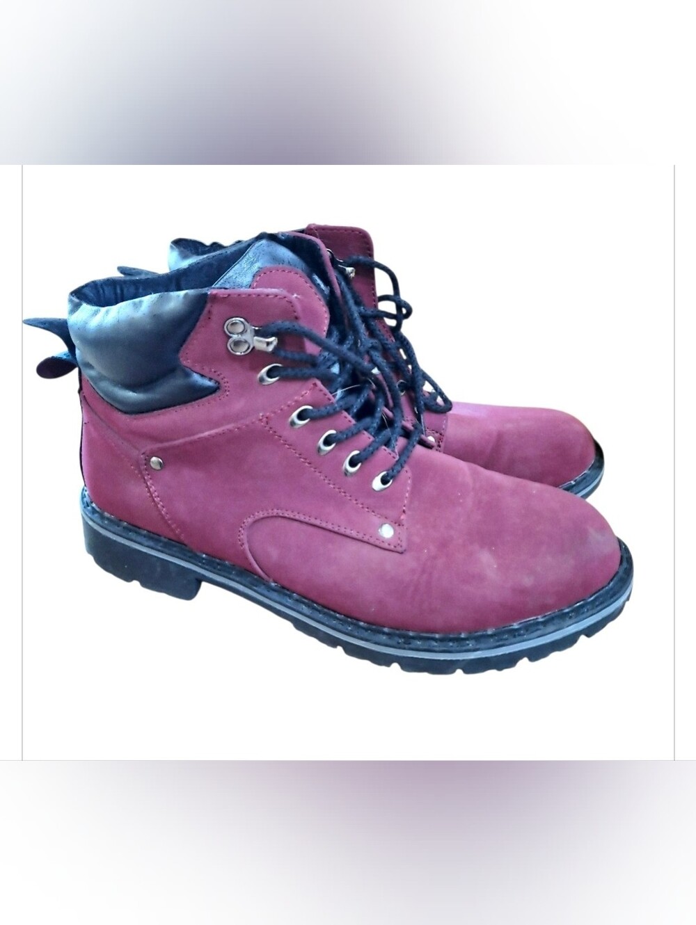 Women's Maroon Boots~Size 10